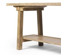 Console en bois rustique de luxe antique, table murale longue et étroite pour salon, meuble rétro pour couloir