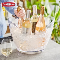 Goodman Nightclub Outdoor Camping Party 4L Ember Es Transparan Ramah Lingkungan dari PC untuk Wiski, Anggur & Bir