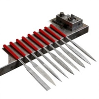 Kit de mini-limes diamantées modèle HHDD pour le polissage des métaux, assortiment de carborundum incluant des outils plats et demi-ronds