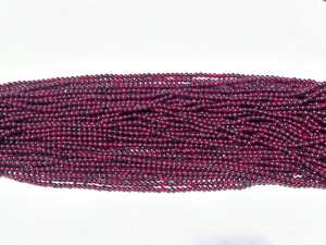Dark <b>Red</b> Round Stone <b>Beads</b> for Bracelet Making 8mm Approx Strand 20cm Gemstone Supplies - Product Image 2