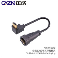 Connecteur DisplayPort HHDMI Industriel Étanche IP67 CAZN, Adaptateur de Données pour Caméra TV HD 4K, Ordinateur, Câble 0.3M 0.5M 1M 2M