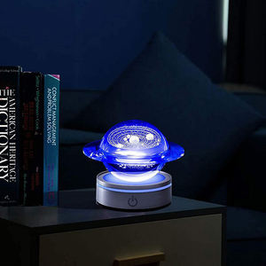 Lampada da Tavolo EURAN EU di Lusso Moderna, Cubo in Cristallo Inciso al Laser 3D 60-80mm, Luce Notturna - Product Image 4