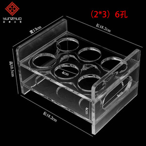 Caja para copas de vino, 12 orificios, acrílico transparente, rectangular, diseño moderno, uso para fiestas, ligero, fácil de mover - Product Image 5