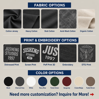 Herren 100% Reine Baumwolle Gestricktes 220 Gramm Street-Style Locker Sitzendes Vintage Ausgewaschenes Umweltfreundliches T-Shirt mit Digitalprint-Motiv