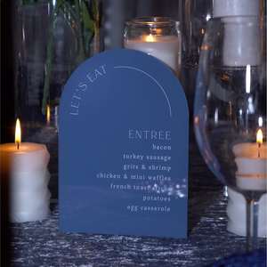 Panneau d'<span class=keywords><strong>arche</strong></span> de menu en acrylique minimaliste Personnaliser le panneau de menu de mariage pour tables avec base - Product Image 3
