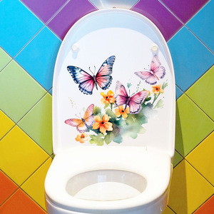 Adesivo da parete con fiore di fiori e fiori per bagno arredamento da toilette per soggiorno decorazione per casa decalcomanie per abbellire <span class=keywords><strong>Mura</strong></span> autoadesive - Product Image 1