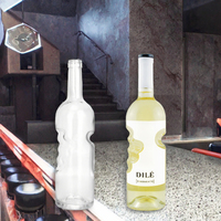 Vente en gros de bouteilles en verre personnalisées pour la vodka, le brandy et le whisky, 500 ml, 700 ml, 750 ml, Botellas De Vidrio