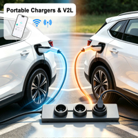 Caricatore Portatile per Veicoli Elettrici 3.5kW 16A 240V V2L con Funzione di Scarica, Tipo 2, Tipo 1, GB/T, Controllo tramite APP
