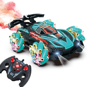 Cool Drift RC Car <span class=keywords><strong>con</strong></span> luces Led Música 2,4G <span class=keywords><strong>Guante</strong></span> Gesto Radio Control remoto Spray Stunt Car 4WD Juguetes eléctricos - Product Image 1