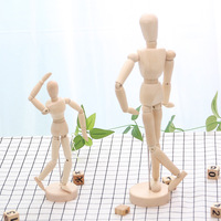 Mannequin d'artiste modèle Mannequin en bois mobile Mannequin articulé en bois avec support pour la décoration de la maison dessin d'art comique