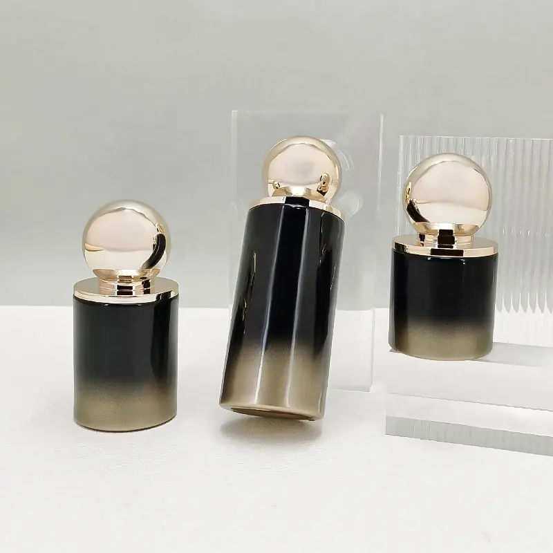 Gradiente Reciclável Luxo cosmético embalagem vidro Garrafa redondo Moda design personalização