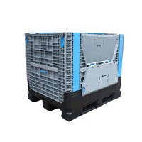 Boîte-palette pliable logistique personnalisée QS boîte-palette à grille d'expédition pliante en plastique multifonctions