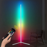 Lampe d'ambiance d'angle LED intelligente Wi-Fi pour intérieur, avec télécommande et changement de couleur RGB