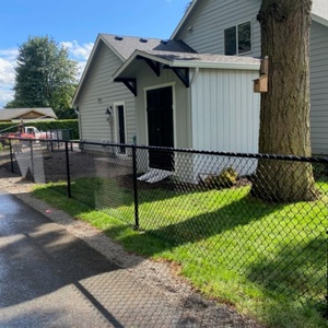 Đu nhất tấm màu xanh lá cây thể thao chất lượng cao đo vườn hàng rào ranching Cyclone sắt PVC tráng Chuỗi liên kết hàng rào an ninh 7FT - Product Image 2