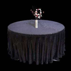 Birthday Elegant Sequin <b>Table</b> Cloth Round Party Wedding Banquet Polyester White <b>Table</b> <b>Cover</b> Tablecloth for Event - Product Image 4
