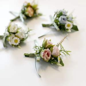 All'ingrosso simulazione artificiale dello sposo della sposa di nozze del ballo di fine anno di moda del corpetto della rosa spilla del fiore del polso del fiore della spalla - Product Image 5