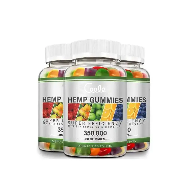 Großhandel Hanf Gummies OEM Kunden spezifische gemischte fruchtige Geschmack Hanf Gummibärchen Süßigkeiten für die Gesundheit