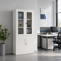 Armoire de classement en acier ignifuge, armoire de rangement à tiroirs en métal avec serrure pour bureaux et mobilier commercial