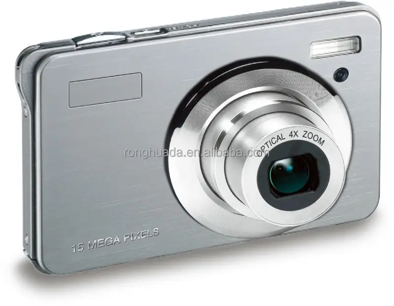 Câmera digital de zoom ótico de 4x 15 pixels, mais nova câmera digital com tela de 2.7 polegadas, anti-shake, multifuncional