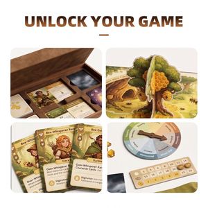 Jeu de cartes personnalisé avec pelliculage velours, certifié FSC, estampage à chaud doré pour édition Kickstarter de luxe, boîte à bandoulière - Product Image 3