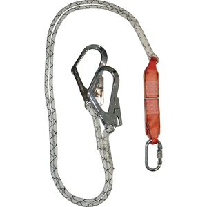 EN354 / EN355 X-7 Double longe de sécurité à boucle large avec sac tampon, diamètre 11 mm x 1,5 m, deux longues cordes de sécurité - Product Image 1