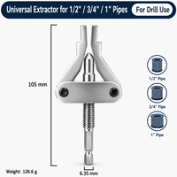Nouvel extracteur intégré Feida 4/8/1 pouce pour fils et tuyaux cassés, outil de réparation pour robinets et vannes d'angle, compatible perceuse électrique.