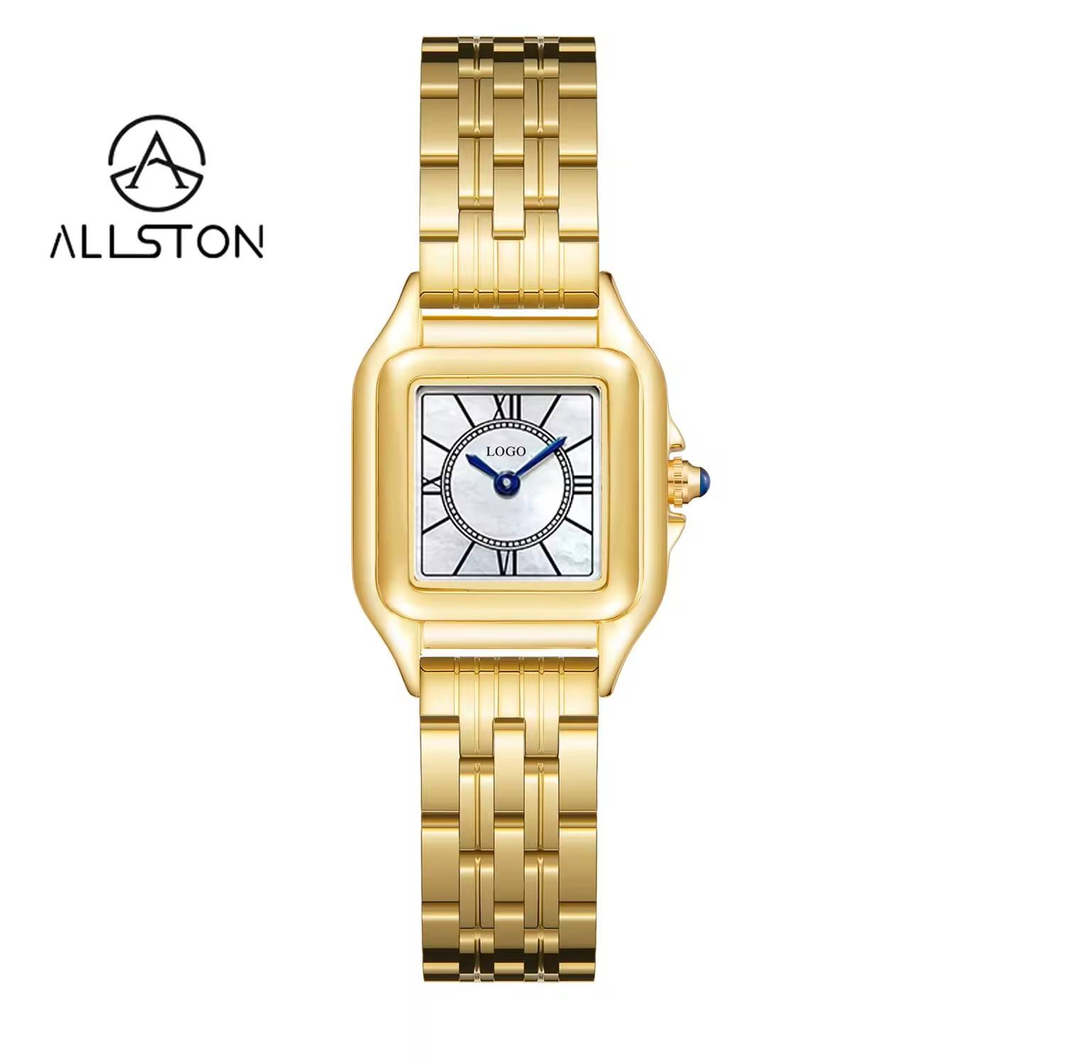 ตัวเรือนทอง+หน้าปัดเปลือกหอยสีขาว 01