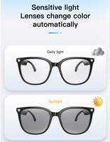 Écouteurs sans fil Lunettes audio intelligentes Traducteur vocal à double batterie Lecture musicale pour lunettes intelligentes AI avec assistant vocal Ai