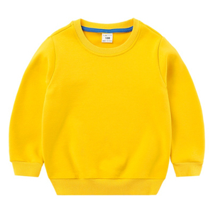Printemps-automne <span class=keywords><strong>Pull</strong></span> en molleton de coton à manches longues couleur bonbon solide pour enfants Vêtements de sport <span class=keywords><strong>Pull</strong></span> pour enfants - Product Image 1