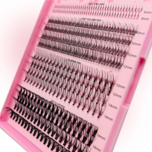 Kit DIY Personnalisé de Faux Segment pour Extensions de <span class=keywords><strong>Cils</strong></span> Premium DD CC Curl Grappes de <span class=keywords><strong>Cils</strong></span> Outil de Colle Dissolvant Boîte Plateau Inclus - Product Image 6