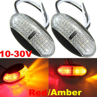 Offre Spéciale de position latérale LED ronde 12V 24V pour camions or jaune rouge nouvel état