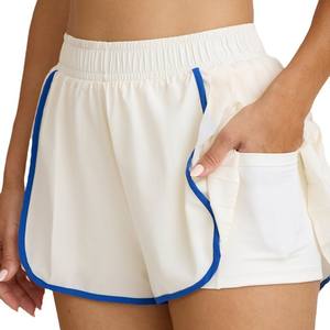 Shorts de tennis plissés taille haute pour <span class=keywords><strong>femme</strong></span>, séchage rapide, doublure intégrée, poche athlétique, pour la course, le yoga, le golf, le sport et les loisirs - Product Image 6