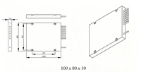 Répartiteur PLC ABS 1x2 1x4 1x8 1x16 SC APC UPC Monomode Fibre Optique Type Cassette FTTH