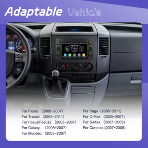 Podofo 2 DIN 7'' Car MP5 Player <b>Wireless</b> Carplay Android Auto Car Audio RDS for Ford Transit Fiesta Focus Galaxy Mondeo Fusion - Product Image 4