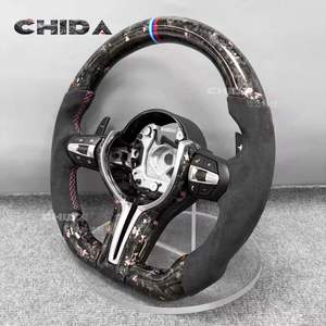 Volante de Fibra de Carbono Forjado Personalizado de Alta Calidad, Compatible con <span class=keywords><strong>BMW</strong></span> Serie 3 y 5 F10 F20 F30 F32 F07 X5 E70 E71 M3 M4 <span class=keywords><strong>M5</strong></span> - Product Image 3