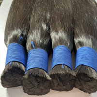 Cheveux humains brésiliens vierges bruts à cuticules alignées, double épaisseur, en vrac, extensions de cheveux naturels en gros