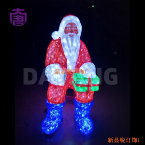 Décoration de Noël extérieure géante en forme de Père Noël avec éclairage LED, imperméable - Product Image 3