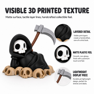 Figura Decorativa de la Parca Impresa en 3D, Acabado Mate, Estilo Gótico, Adorno de Escritorio, Coleccionable de Halloween, Decoración de Estética Oscura - Product Image 2