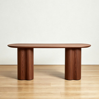 Table de contrôle d'entrée moderne en bois blanc pour hall d'hôtel, mobilier de salon au design simple, table de passage et de porche personnalisable