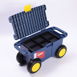 Plastic Gardening Rolling Storage Bin Garden Seat Storage <strong>Cart</strong> <strong>Weeding</strong> Planting Garden Tool <strong>Cart</strong> - Product Image 2