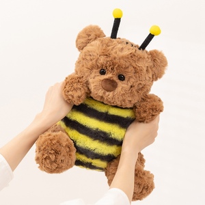 Peluches de Abeja y Oso de Dibujos Animados al por Mayor, 24/35cm, Lindos Peluches de Mariquita y Oso, Suaves, Ecológicos, de Tela de Algodón PP, Regalos de Peluche - Product Image 3