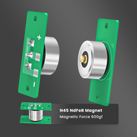Conector Magnético N45 de 10 mm y 600 gf, Carcasa de ABS, Bola de Acero, Pin Pogo Chapado en Oro, 12 V 5 A, Soldadura PCB, Par Macho-Hembra