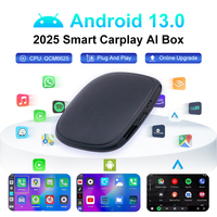 Boîtier AI Qual-comm 8 cœurs en fibre de carbone sans fil 4+64G USB TV & CarPlay pour les États-Unis et le Canada Android 14 avec 4G LTE