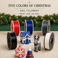 Filament d'imprimante 3D ASA multicolore 1,75 mm 1 kg, idéal pour l'impression de flocons de neige et de boules de Noël