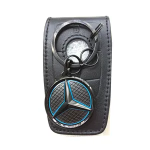 Metal Car Keychain Corium Key Rings Pendant Small Gift Cowhide Key Chain Logo