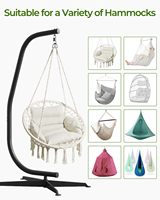 Support en C de qualité supérieure pour l'extérieur et l'intérieur, capacité lourde, pour chaise suspendue de véranda, hamac, support de chaise suspendue