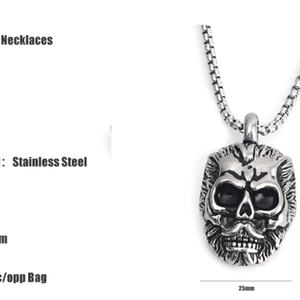 Pendentifs personnalisés en forme de crâne pour colliers, bijoux punk rock style urbain pour hommes et femmes, bijoux de fête, vente chaude sur IG - Product Image 4