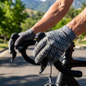 미끄럼 방지 손바닥 손가락 보호대 통기성 터치스크린 기계 작업용 라이딩용 유연한 보호 안전 장갑 - Product Image 3