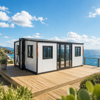 Maison préfabriquée modulaire de luxe extensible, type conteneur, avec aménagement personnalisé, étanche et installation rapide