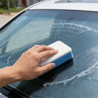 Brosses de lavage de voiture en feutre de laine multicolores, éponges de polissage EVA pour essuie-glaces, éponges personnalisées pour l'élimination puissante des taches et des films d'huile sur le verre